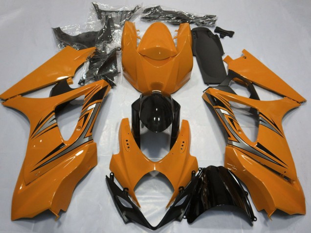 2007-2008 Orange Glossy Black OEM Style Suzuki GSXR 1000 Motorcycle Fairings Canada