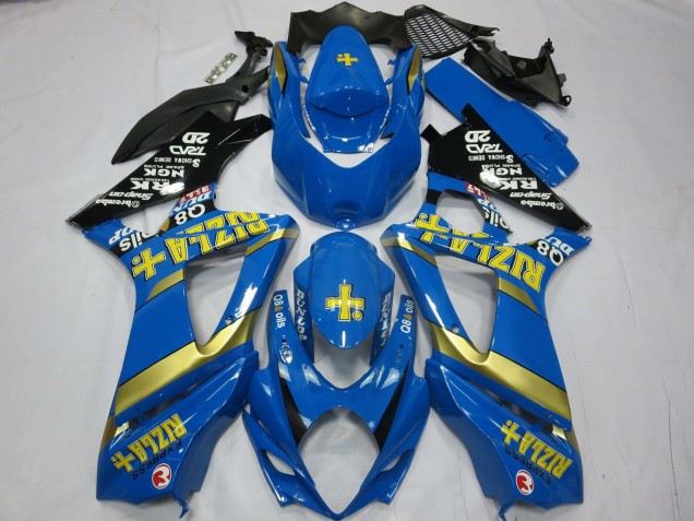 2007-2008 Blue Gold Black Rizla Suzuki GSXR 1000 Motorcycle Fairings Canada