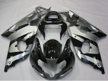 2000-2002 Silver Glossy Black Suzuki GSXR 1000 Motorcycle Fairings Canada