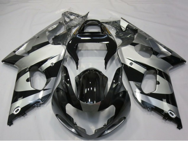 2000-2002 Silver Glossy Black Suzuki GSXR 1000 Motorcycle Fairings Canada