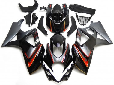 2007-2008 Glossy Black Red Silver Suzuki GSXR 1000 Motorcycle Fairings Canada