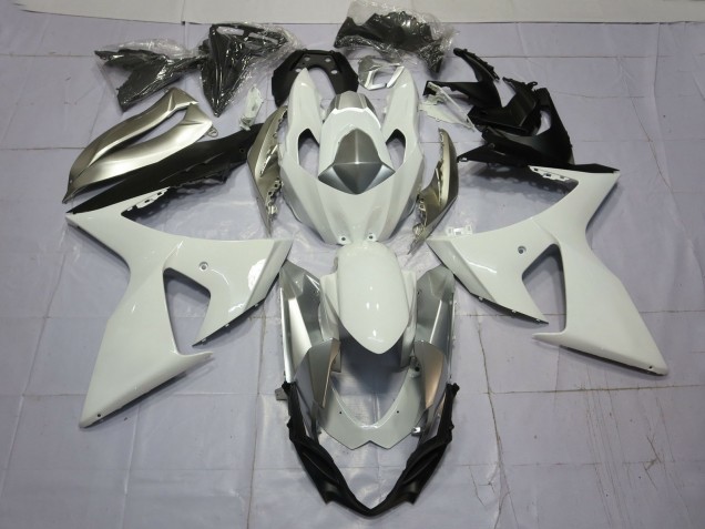 2009-2016 White Silver Suzuki GSXR 1000 Motorcycle Fairings Canada