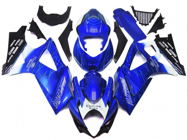 2007-2008 Blue White Black Corona Suzuki GSXR 1000 Motorcycle Fairings Canada