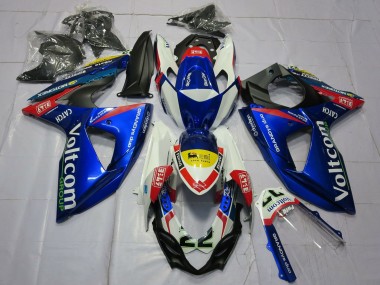 2009-2016 White Blue Yellow Red Voltcom 22 Suzuki GSXR 1000 Motorcycle Fairings Canada