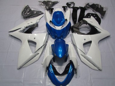 2009-2016 White Blue Suzuki GSXR 1000 Motorcycle Fairings Canada