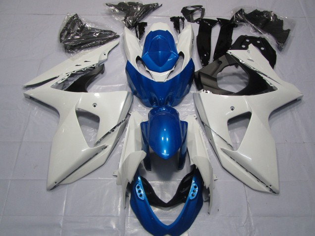 2009-2016 White Blue Suzuki GSXR 1000 Motorcycle Fairings Canada