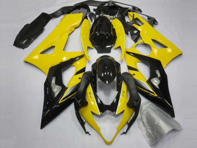 2005-2006 Yellow Glossy Black Suzuki GSXR 1000 Motorcycle Fairings Canada