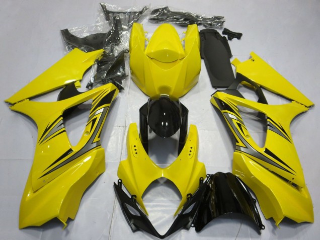 2007-2008 Yellow Glossy Black OEM Style Suzuki GSXR 1000 Motorcycle Fairings Canada