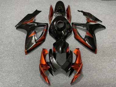 2006-2007 Glossy Black Orange Suzuki GSXR 600 / GSXR 750 Motorcycle Fairings Canada