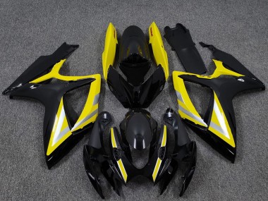 2006-2007 Glossy Black Yellow Silver OEM Style Suzuki GSXR 600 / GSXR 750 Motorcycle Fairings Canada
