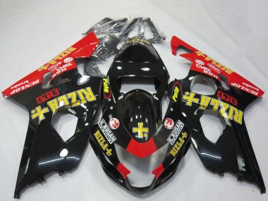 2004-2005 Glossy Black Red Yellow Rizla Suzuki GSXR 600 / GSXR 750 Motorcycle Fairings Canada