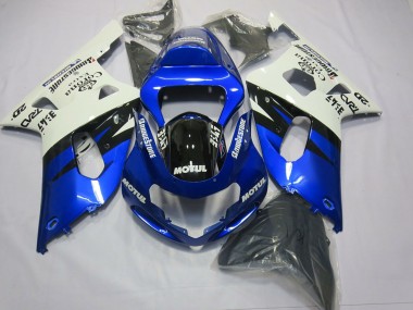 2001-2003 White Blue Glossy Black Suzuki GSXR 600 / GSXR 750 Motorcycle Fairings Canada