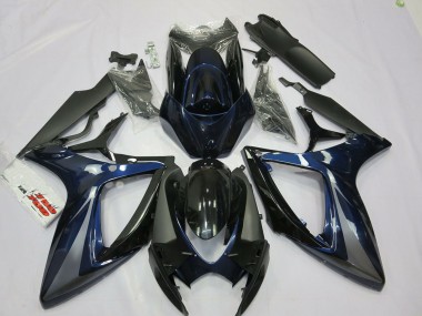 2006-2007 Blue Grey Black Stripe Suzuki GSXR 600 / GSXR 750 Motorcycle Fairings Canada