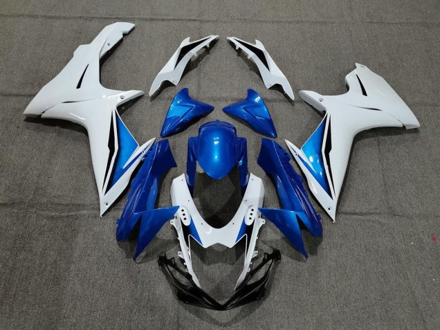 2011-2024 White Blue Suzuki GSXR 600 / GSXR 750 Motorcycle Fairing Canada