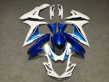 2011-2024 Blue White Custom Suzuki GSXR 600 / GSXR 750 Motorcycle Fairings Canada