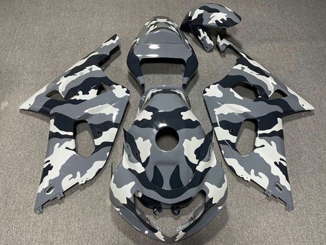 2001-2003 Grey Black White Camouflage Suzuki GSXR 600 / GSXR 750 Motorcycle Fairings Canada