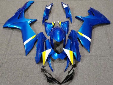 2011-2024 Blue White Yellow Suzuki GSXR 600 / GSXR 750 Motorcycle Fairings Canada
