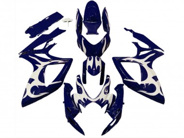 2006-2007 Dark Blue White Design Suzuki GSXR 600 / GSXR 750 Motorcycle Fairings Canada
