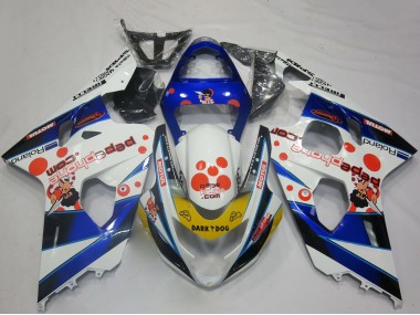 2004-2005 White Blue Red Yellow Black Dark Dog Suzuki GSXR 600 / GSXR 750 Motorcycle Fairings Canada