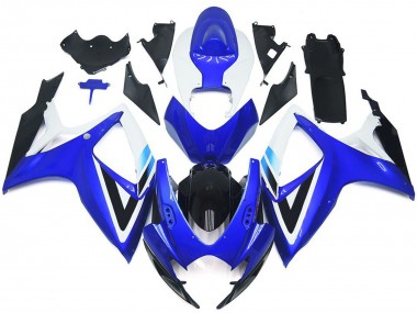2006-2007 White Blue Glossy Black OEM Style Suzuki GSXR 600 / GSXR 750 Motorcycle Fairing Kits Canada