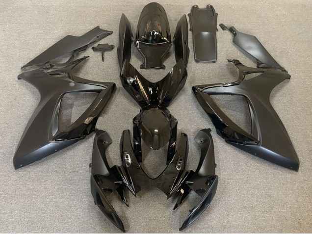 2006-2007 Glossy Black Matte Black Suzuki GSXR 600 / GSXR 750 Motorcycle Fairings Canada