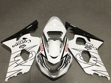 2004-2005 White Glossy Black Corona Motul Style Suzuki GSXR 600 / GSXR 750 Motorcycle Fairings Canada