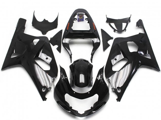 2001-2003 Glossy Black Silver Suzuki GSXR 600 / GSXR 750 Motorcycle Fairings Canada