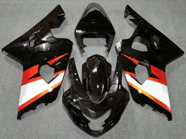 2004-2005 Glossy Black Orange White Suzuki GSXR 600 / GSXR 750 Motorcycle Fairings Canada