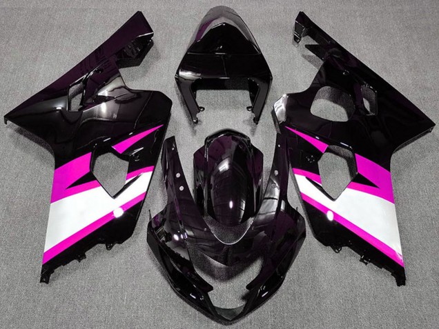2004-2005 Glossy Black Pink White Suzuki GSXR 600 / GSXR 750 Motorcycle Fairings Canada