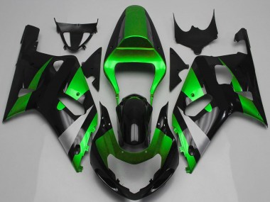 2001-2003 Green Silver Glossy Black Suzuki GSXR 600 / GSXR 750 Motorcycle Fairing Canada