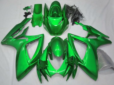 2006-2007 Glossy Green Plain Suzuki GSXR 600 / GSXR 750 Motorcycle Fairings Canada