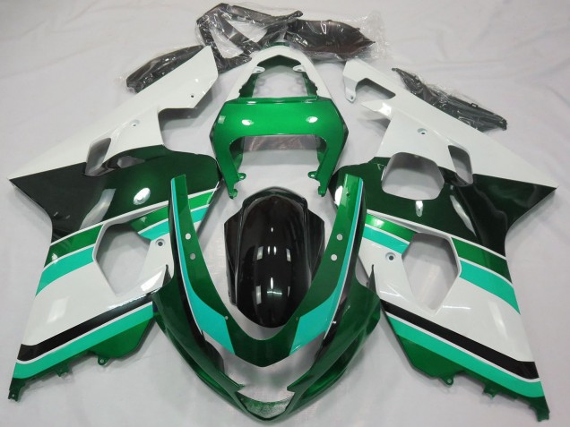 2004-2005 Glossy Green Green White Suzuki GSXR 600 / GSXR 750 Motorcycle Fairings Canada
