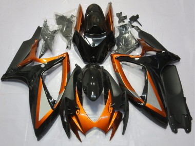 2006-2007 Orange Glossy Black Matte Black Suzuki GSXR 600 / GSXR 750 Motorcycle Fairings Canada
