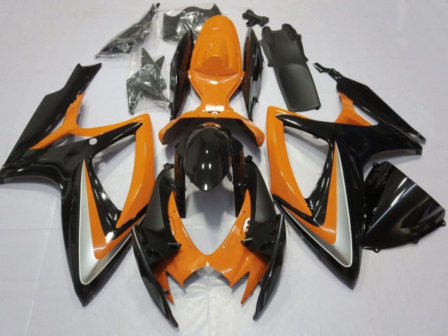2006-2007 Orange Glossy Black Suzuki GSXR 600 / GSXR 750 Motorcycle Fairing Canada