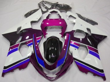 2004-2005 White Pink Blue Glossy Black Suzuki GSXR 600 / GSXR 750 Motorcycle Fairings Canada