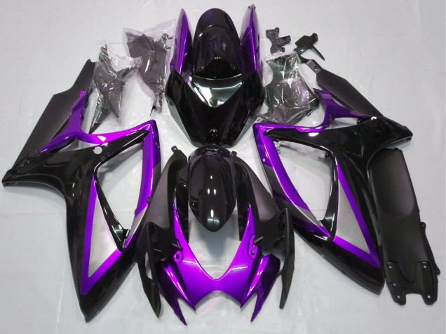 2006-2007 Purple Glossy Black Matte Black Suzuki GSXR 600 / GSXR 750 Motorcycle Fairings Canada