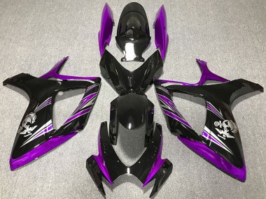2006-2007 Purple Glossy Black Suzuki GSXR 600 / GSXR 750 Motorcycle Fairing Canada