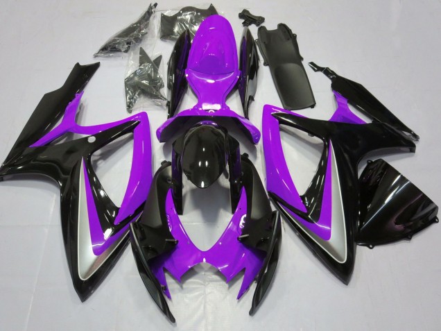 2006-2007 Purple Glossy Black Suzuki GSXR 600 / GSXR 750 Motorcycle Fairings Canada