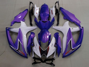 2008-2010 White Purple Black Suzuki GSXR 600 / GSXR 750 Motorcycle Fairings Canada