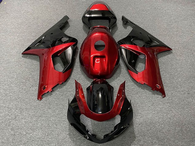 2001-2003 Red Glossy Black Suzuki GSXR 600 / GSXR 750 Motorcycle Fairings Canada
