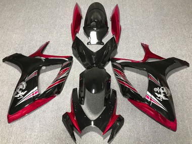 2006-2007 Red Glossy Black Suzuki GSXR 600 / GSXR 750 Motorcycle Fairing Canada