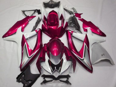 2008-2010 White Red Silver Black Suzuki GSXR 600 / GSXR 750 Motorcycle Fairings Canada