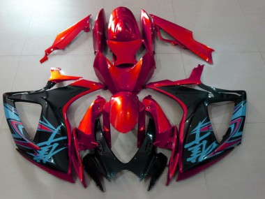 2006-2007 Red Black Light Blue Suzuki GSXR 600 / GSXR 750 Motorcycle Fairings Canada