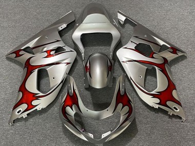 2001-2003 Silver Red Suzuki GSXR 600 / GSXR 750 Motorcycle Fairings Canada