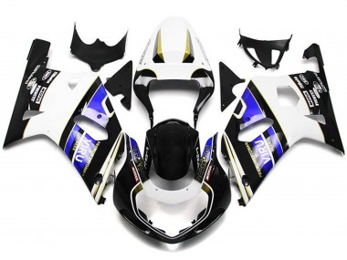 2001-2003 White Blue Glossy Black Viru Style Suzuki GSXR 600 / GSXR 750 Motorcycle Fairings Canada