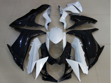2011-2024 White Glossy Black Suzuki GSXR 600 / GSXR 750 Motorcycle Fairings Canada