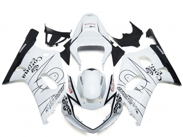2001-2003 White Black Corona Alstare Suzuki GSXR 600 / GSXR 750 Motorcycle Fairing Canada