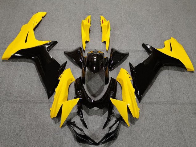 2011-2024 Yellow Glossy Black Suzuki GSXR 600 / GSXR 750 Motorcycle Fairings Canada