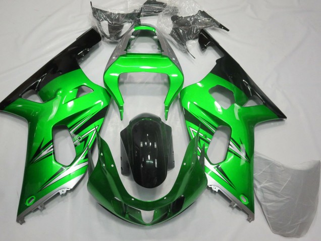 2001-2003 Green Silver Glossy Black Suzuki GSXR 600 / GSXR 750 Motorcycle Fairings Canada