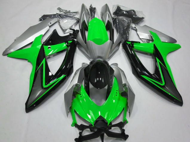 2008-2010 Silver Green Grey Black Suzuki GSXR 600 / GSXR 750 Motorcycle Fairings Canada